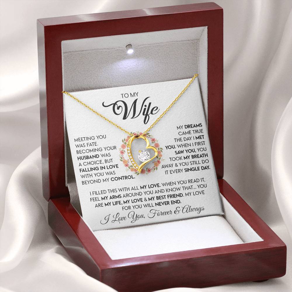 To My Wife "Meeting You Was Fate..." |  Forever Love Necklace