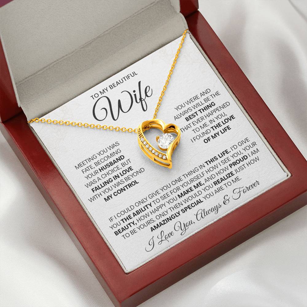 Gift For Wife - You Are The Love Of My Life - Forever Love Necklace