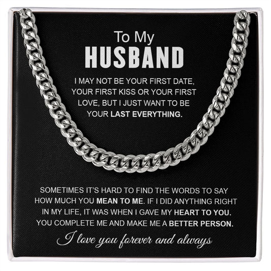 To My Husband - Cuban Link Chain -HB001