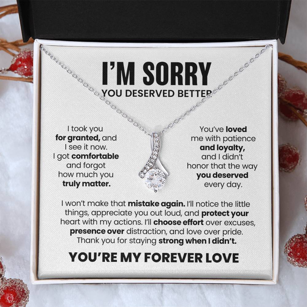 Apology Gift For Her – Alluring Beauty Necklace – You Deserved Better