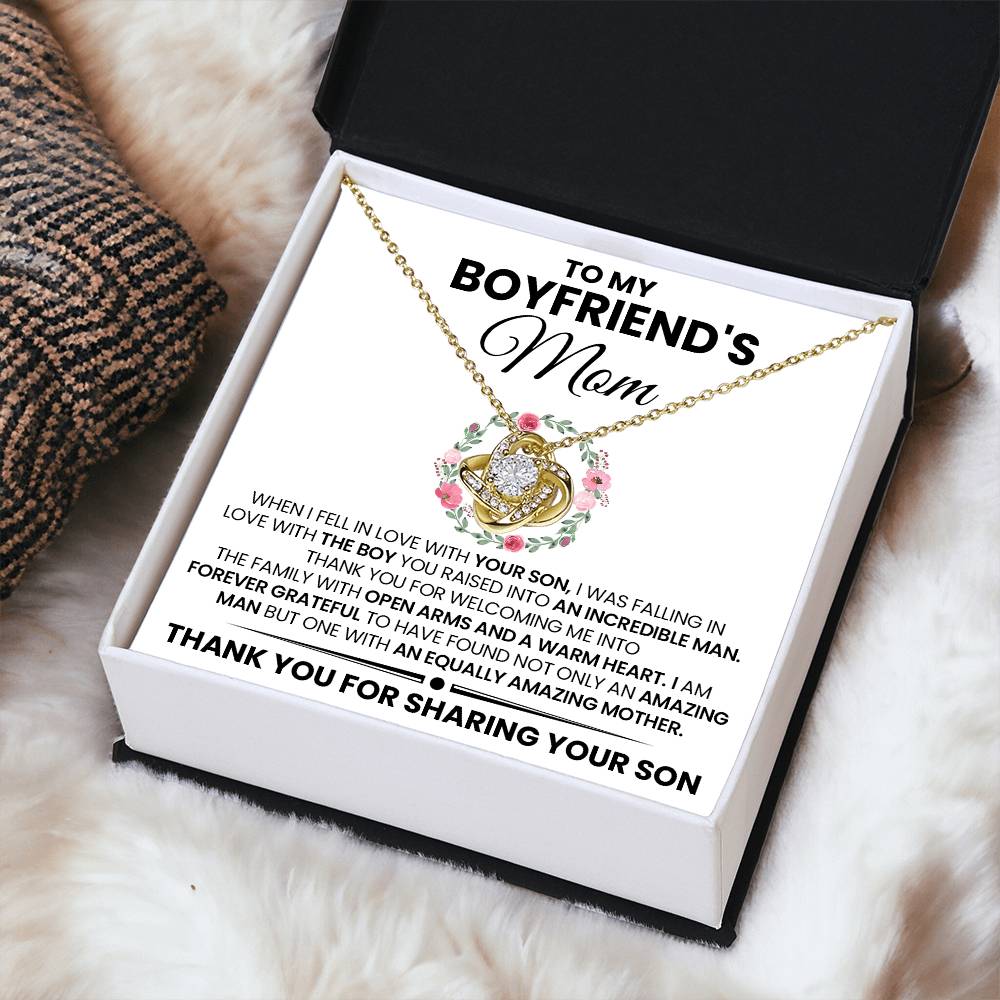 Gift For Boyfriend's Mom "You Are Amazing" Love Knot Necklace