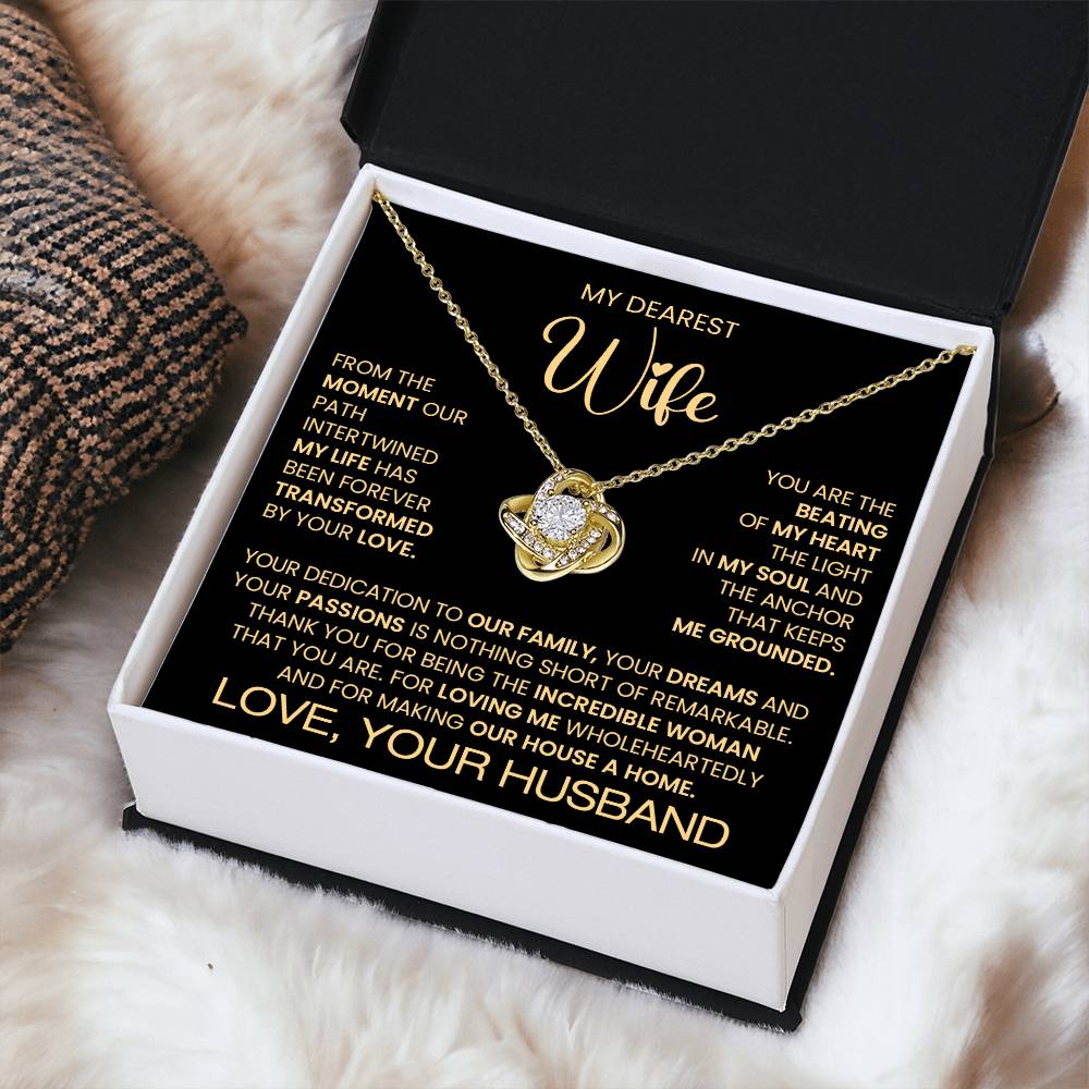 Gift For Wife "You Are an Incredible Woman" Love Knot Necklace