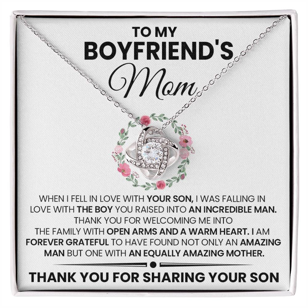 Gift For Boyfriend's Mom "You Are Amazing" Love Knot Necklace