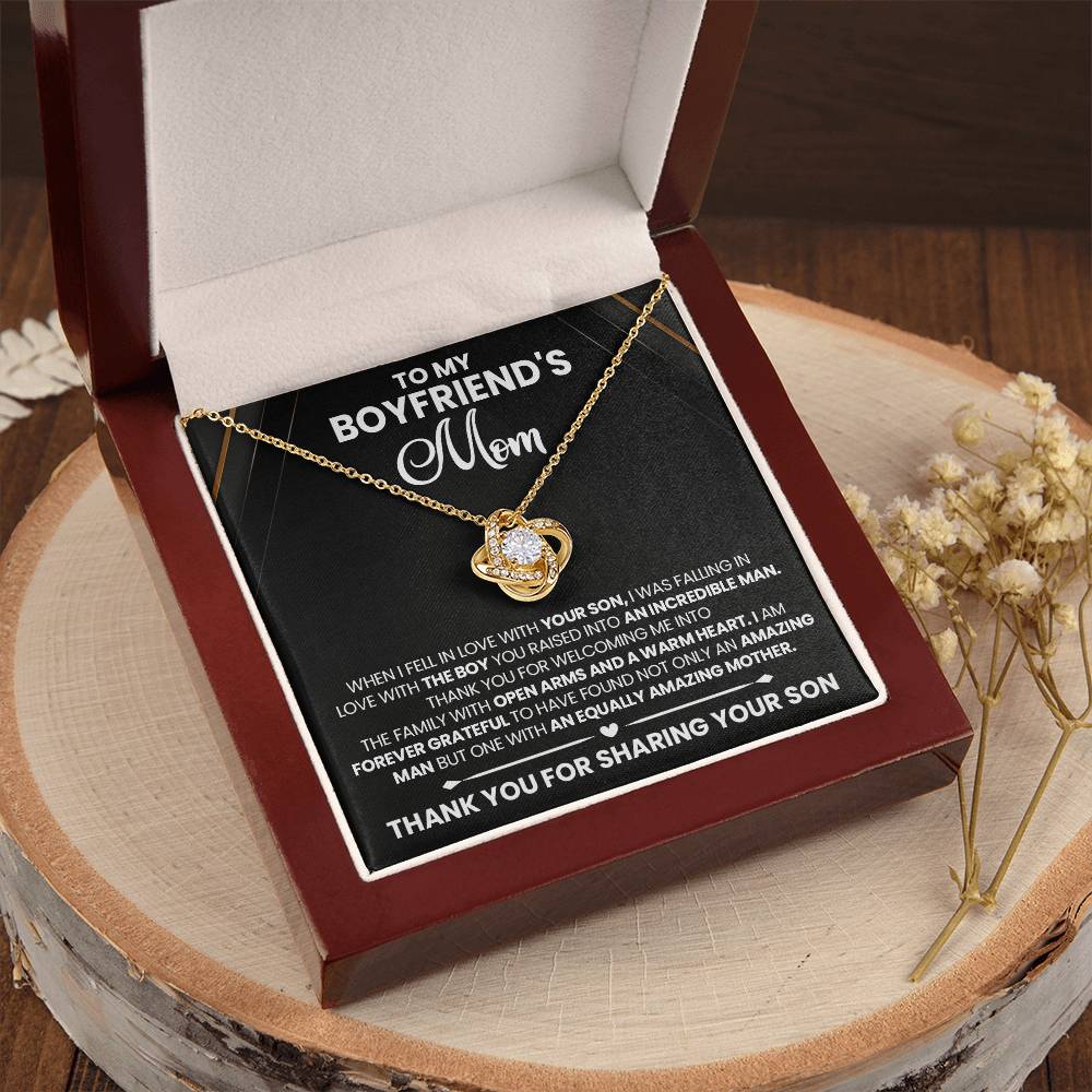Gift For Boyfriend's Mom "You Are Amazing" Gold Knot Necklace