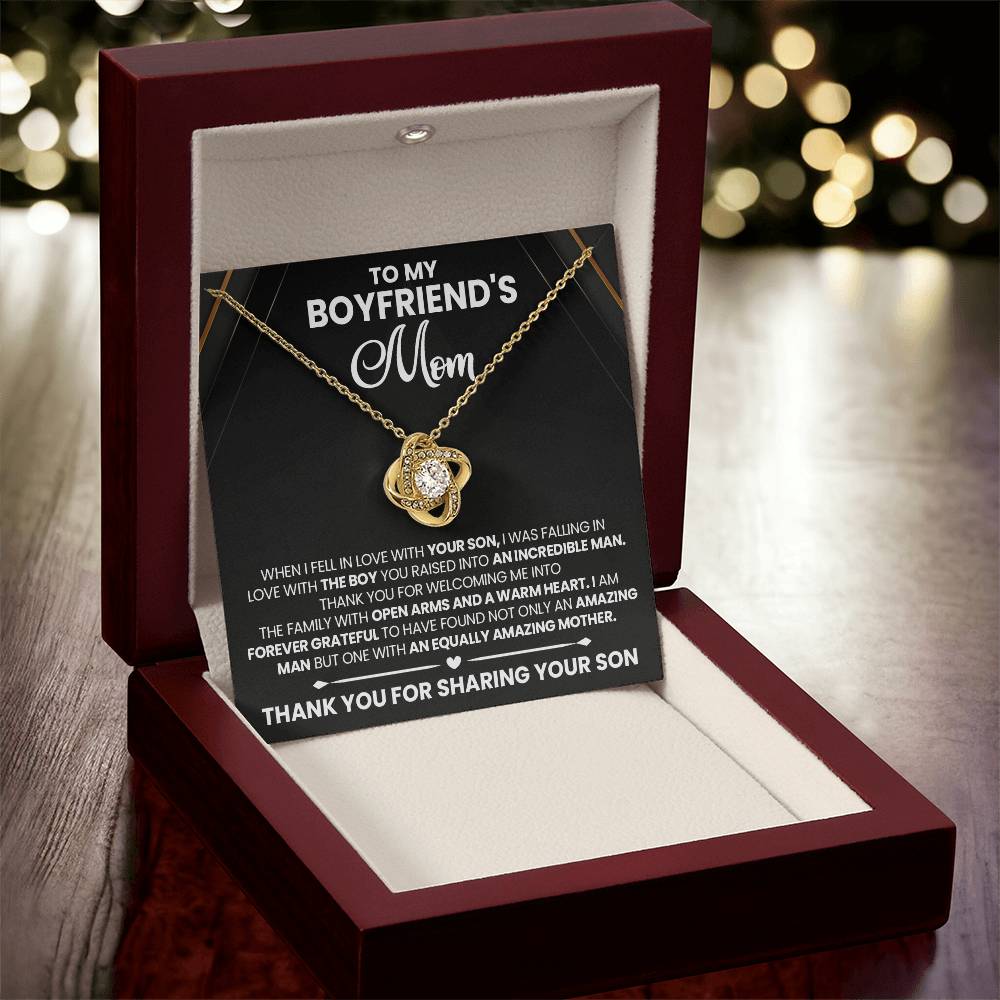 Gift For Boyfriend's Mom "You Are Amazing" Gold Knot Necklace