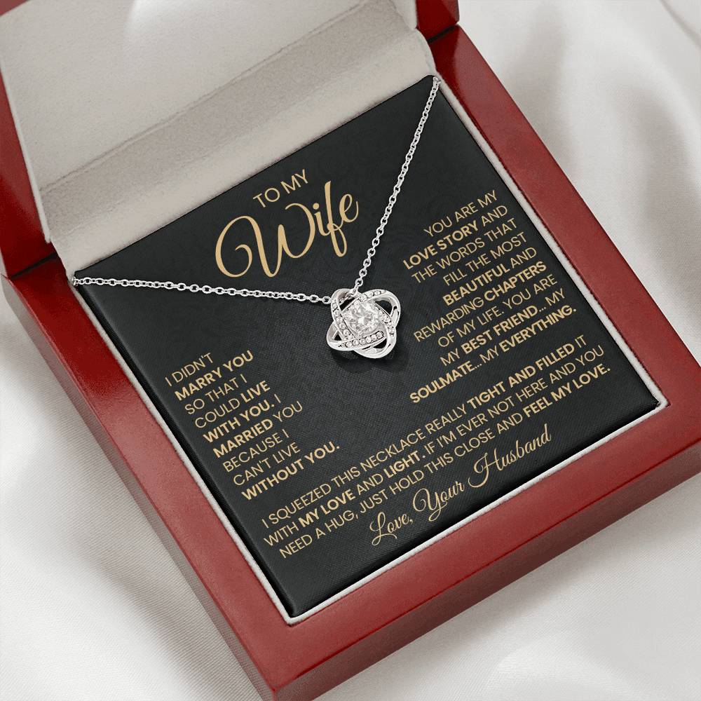 Gift For Wife "You Are My Love Story" Gold Love Necklace