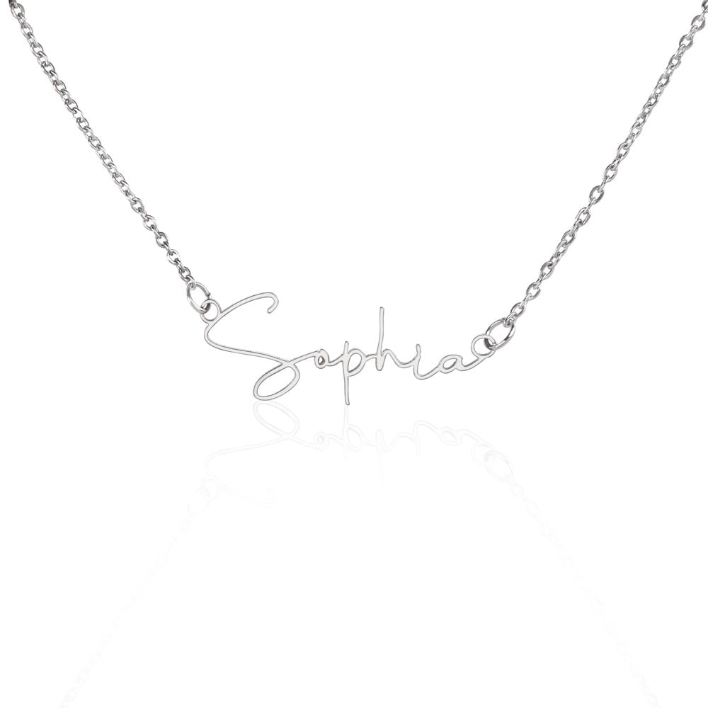 Elegant Custom Name Necklace - Signature Style - S001