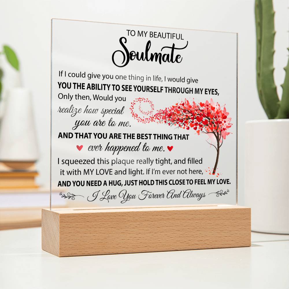 Gift For Soulmate "The Best Thing Ever Happened To Me" Acrylic Lamp