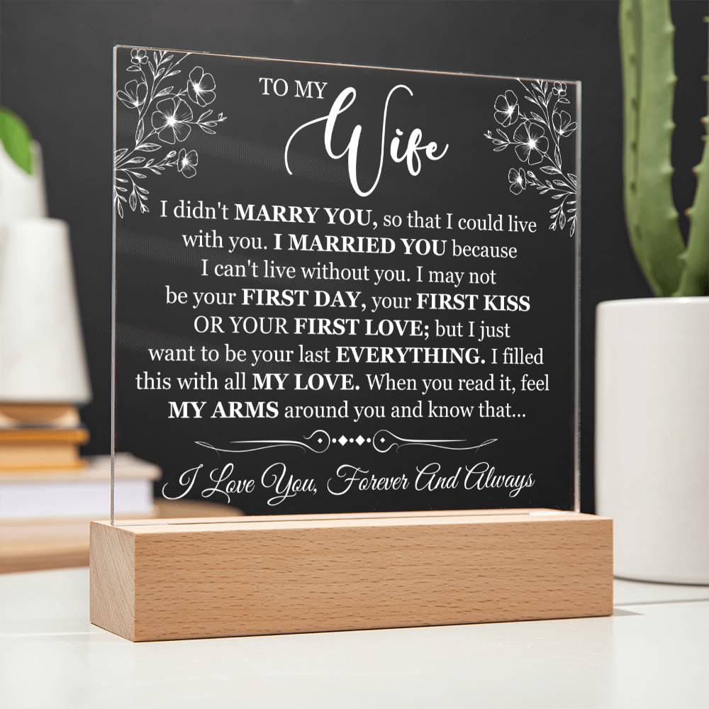 Gift For Wife "You Are My Everything" - Acrylic Plaque