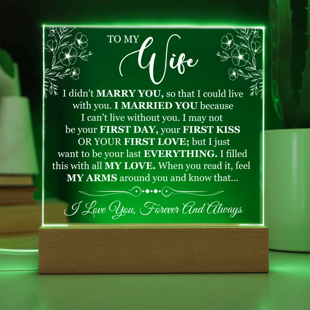 Gift For Wife "You Are My Everything" - Acrylic Plaque