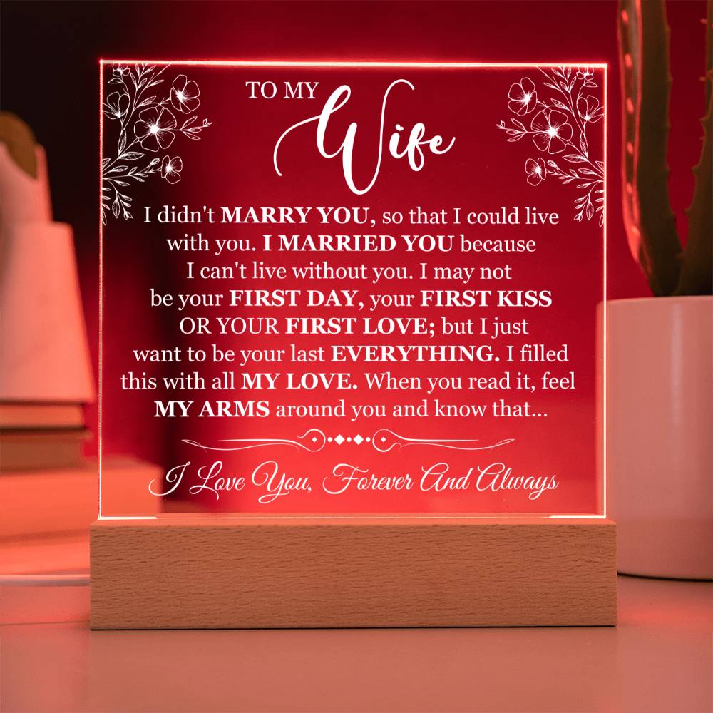 Gift For Wife "You Are My Everything" - Acrylic Plaque