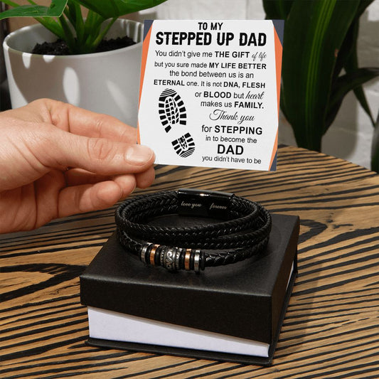 To My Stepped Up Dad - "Love You Forever" Bracelet - SD002