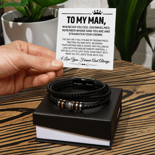 To My Man - "Love You Forever" Bracelet - BB003