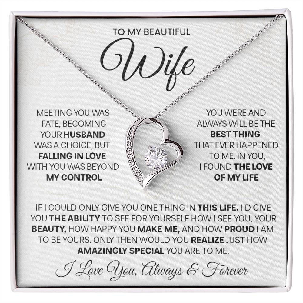 Gift For Wife - You Are The Love Of My Life - Forever Love Necklace