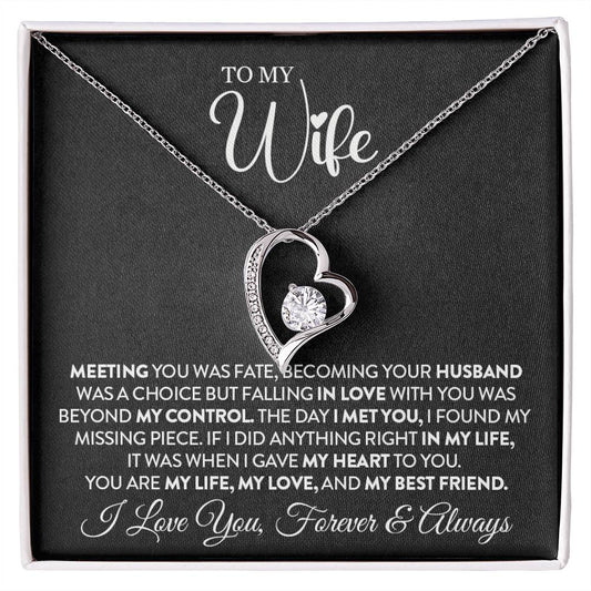 To My Wife - Forever Love Necklace - My Missing Piece