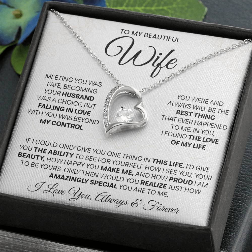 Gift For Wife - You Are The Love Of My Life - Forever Love Necklace