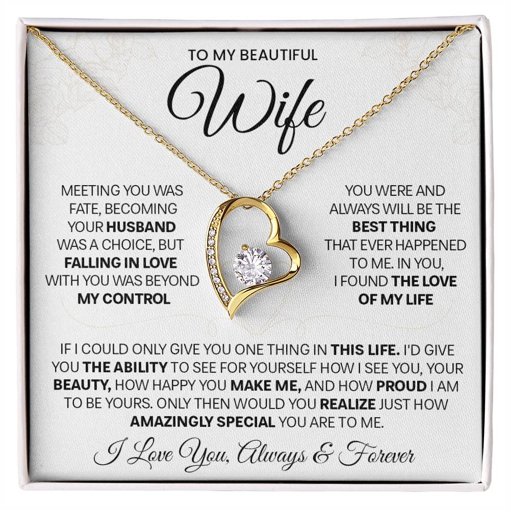 Gift For Wife - You Are The Love Of My Life - Forever Love Necklace