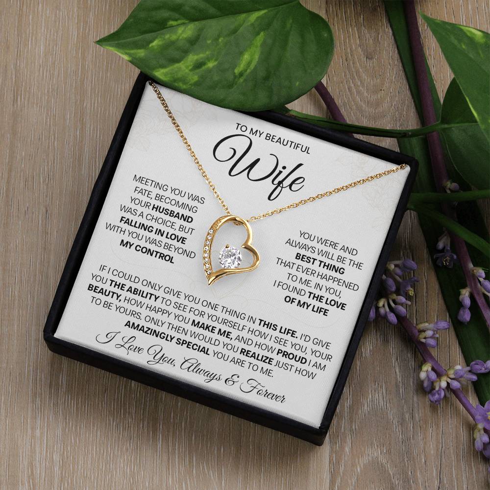 Gift For Wife - You Are The Love Of My Life - Forever Love Necklace