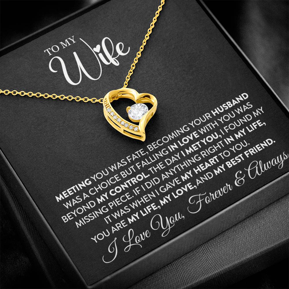 To My Wife - Forever Love Necklace - My Missing Piece