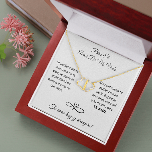 Para El Amor de Mi Vida | Collar de Oro Solido w/ 18 Diamante Reales