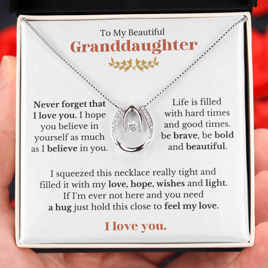 Granddaughter Gift - Be Bold and Beautiful - Horseshoe Necklace