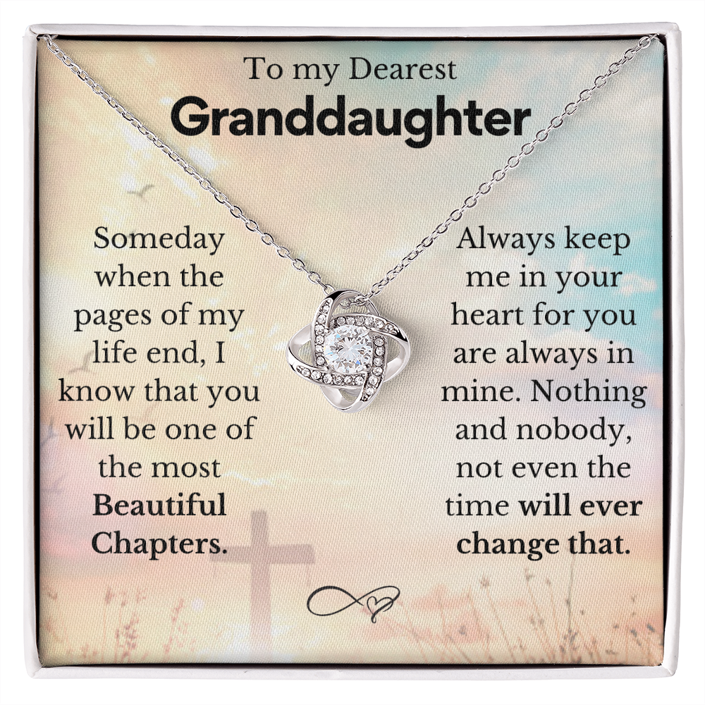 To My Granddaughter - Love Knot Necklace ❤️