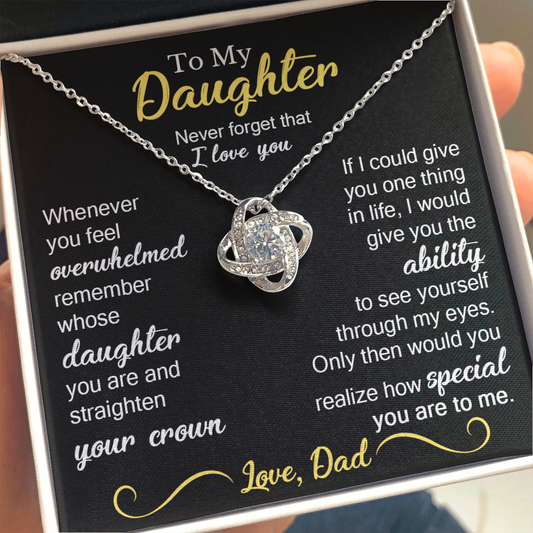 To My Daugther | Love Knot Necklace