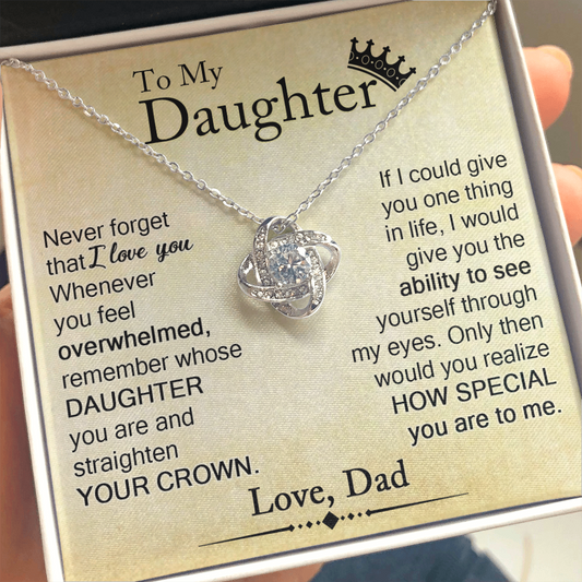 To My Daughter | Love Knot Necklace