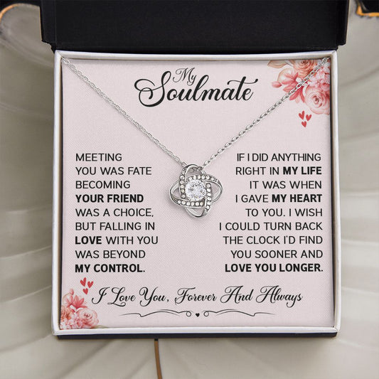 To My Soulmate - Love Knot Necklace - SM501