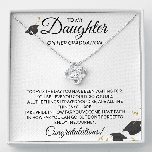 To My Daughter | Graduation | Love Knot Necklace