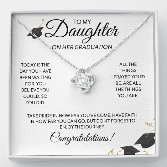 To My Daughter | Graduation | Love Knot Necklace