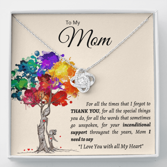 To My Mom | Tree of Life | Love Knot Necklace
