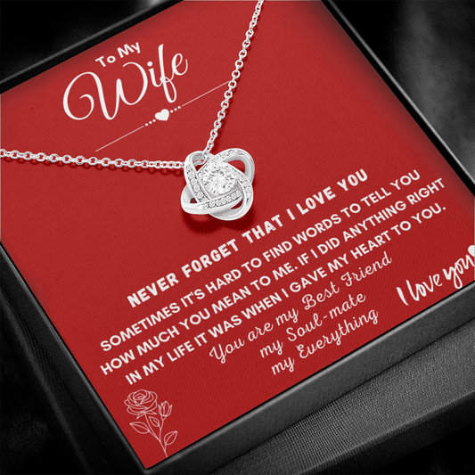 To My Wife | Love Knot Necklace ❤️