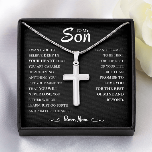 A mi hijo | Collar con una cruz